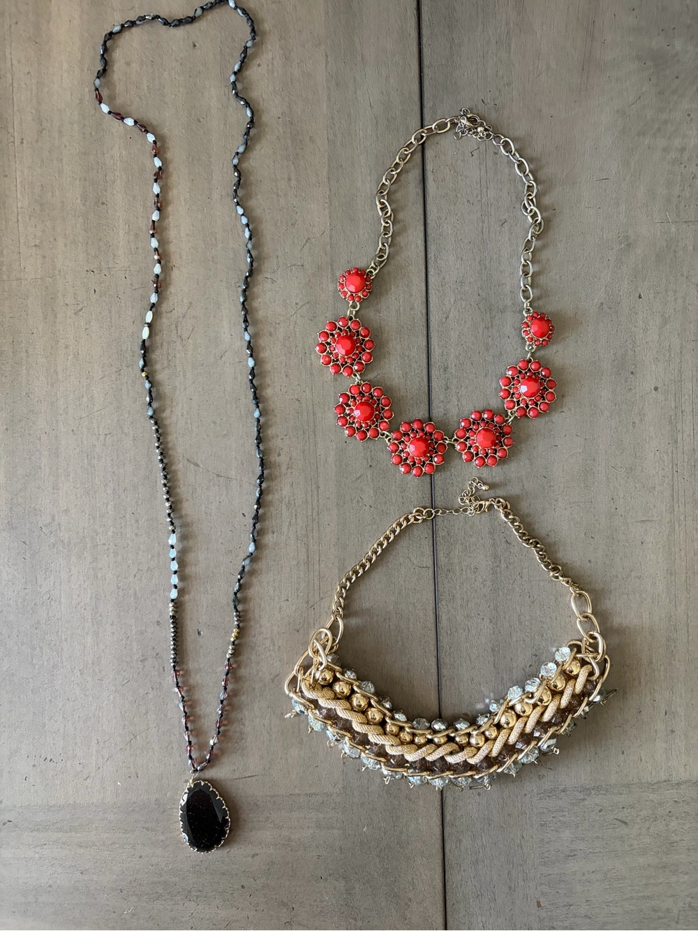 Women’s necklaces chunky statement pieces (set of 3)